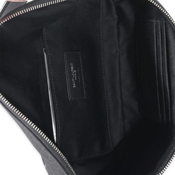 Saint Laurent Black Canvas Cassandre Classic Belt Bag - Picture 4 of 7